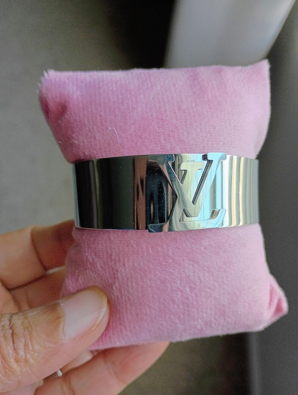New Polished Silver Monogram Cuff - Silver Tone